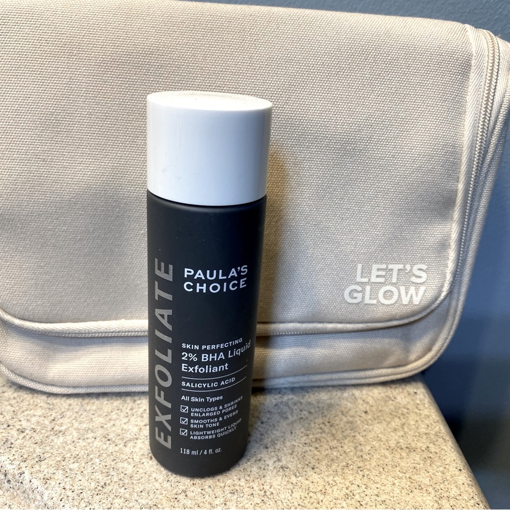 New! Sealed Paula’s Choice 2% BHA liquid Exfoliant 4oz Full Size/Travel Bag.